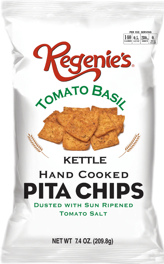 Regenie's Pita Chips Tomato Basil 7.4oz 12ct